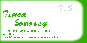 timea somossy business card